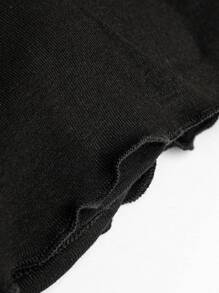 Hauture Maglia Di Rete A Maglia Con Dettagli In Strass E Scollo Ad Anello - nero - Visualizzare 8