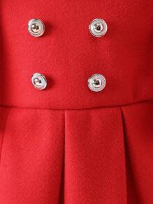 女嬰素色夾克&前蝴蝶結褶皺細節洋裝