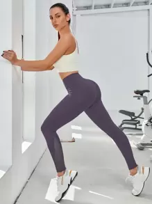 Easithlete 3件套宽腰运动紧身裤瑜伽女裤 - 彩色 - 查看 6