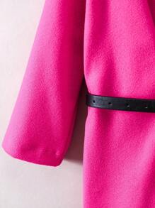 SHEIN Young Girl Shawl Collar Overcoat