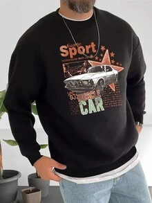 男士運動衫 - 黑色 - 查看 3