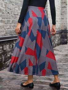 EMERY ROSE 條紋和幾何圖案半身裙 - 彩色 - 查看 2