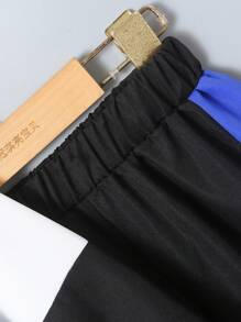 Young Boy Colorblock Half Zip Hoodie & Sweatpants - Multicolor - View 7