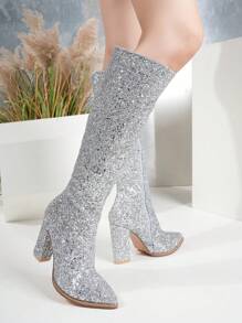 Women's Ankle Boots And Short Boots - Silver - View 4