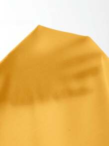 SHEIN Essnce Solid Mock Neck Slim Tee - Ginger - View 6