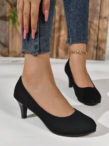 Women's High Heel Pumps - Black - View 5