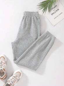 INAWLY Pantalones deportivos con estampado de letra