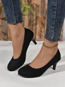 Women's High Heel Pumps - Black - View 6