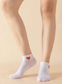 5 đôi tất in hình trái tim - Nhiều màu - Xem 3