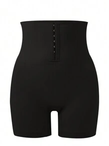 超高腰塑身短褲 - 黑色 - 查看 8