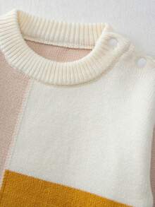 男嬰撞色套頭毛衣 - 彩色 - 查看 4