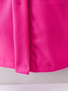 SHEIN Young Girl Shawl Collar Overcoat