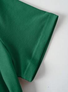 INAWLY Christmas Print Tee - Dark Green - View 4