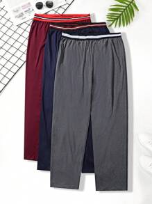 Nam 3pcs Sọc tương phản Ruy băng Quần thể thao - Nhiều màu - Xem 1