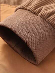 Manfinity Hypemode Loose Fit Men's Color-Block Zipper Jacket Without Hoodie - Brown - View 7