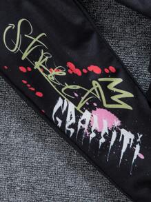 SHEIN 年輕女孩們套裝 - 黑色 - 查看 5