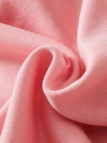 SHEIN Cô gái Tween Đồ họa Chữ cái Áo nỉ có mũ - Hồng - Xem 5