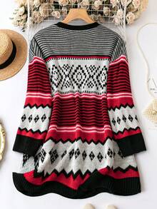 SHEIN LUNE 大尺碼開衫 - 彩色 - 查看 2