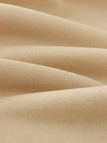 Manfinity Hypemode Men Plus Letter Graphic Drawstring Waist Sweatpants - Khaki - View 3