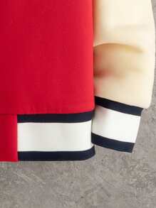 Chàng trai trẻ 1 Miếng Đồ họa Chữ cái Khối màu Áo khoác Đại học Đối với Giáng sinh - Nhiều màu - Xem 4