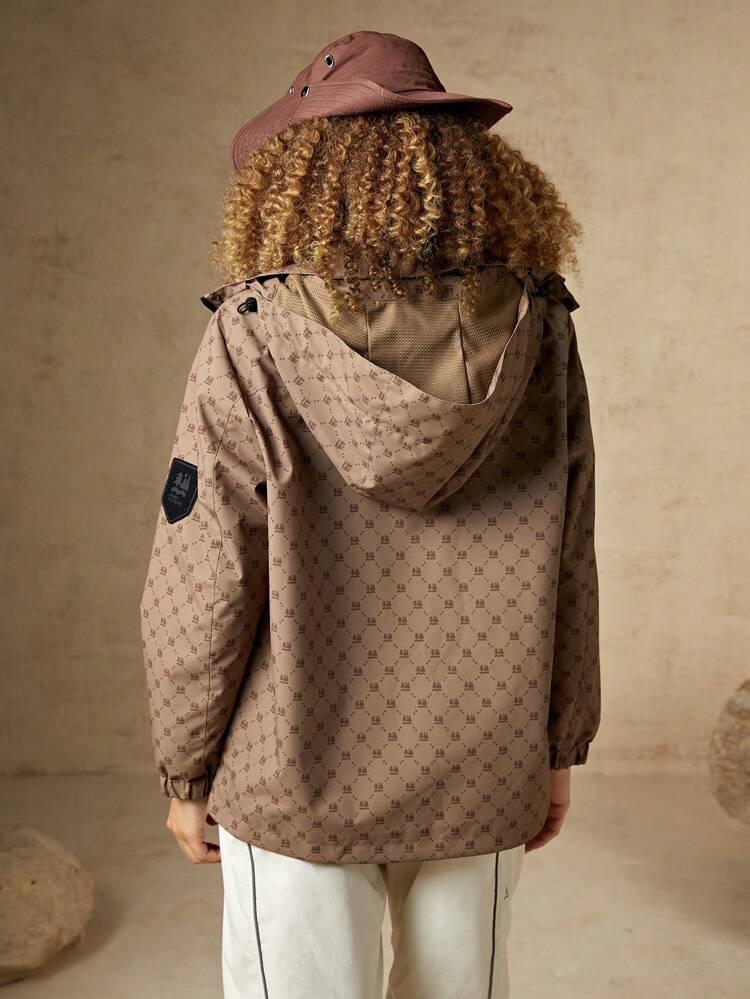 Allover Print Flap Pocket Jacket