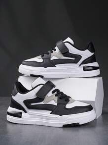 Scarpe da ginnastica chunky facili da indossare per bambini, autunno e inverno, scarpe sportive per studenti - Bianco e nero - Visualizzare 6