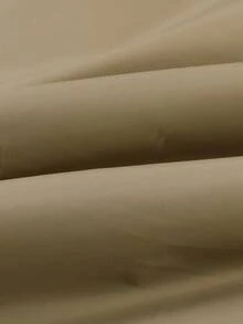 Manfinity Homme 男式翻盖口袋纽扣衬垫大衣（不含运动衫） - 卡其色 - 查看 5