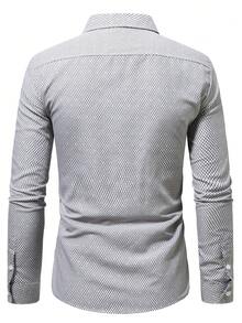 Manfinity Mode Men Allover Print Button Up Shirt - Grey - View 2