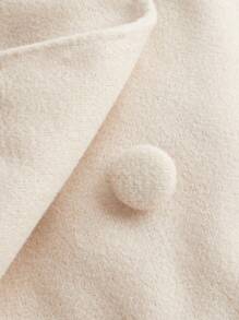 Flirla Plus Lapel Neck Double Breasted Overcoat, For Winter - Apricot - View 5