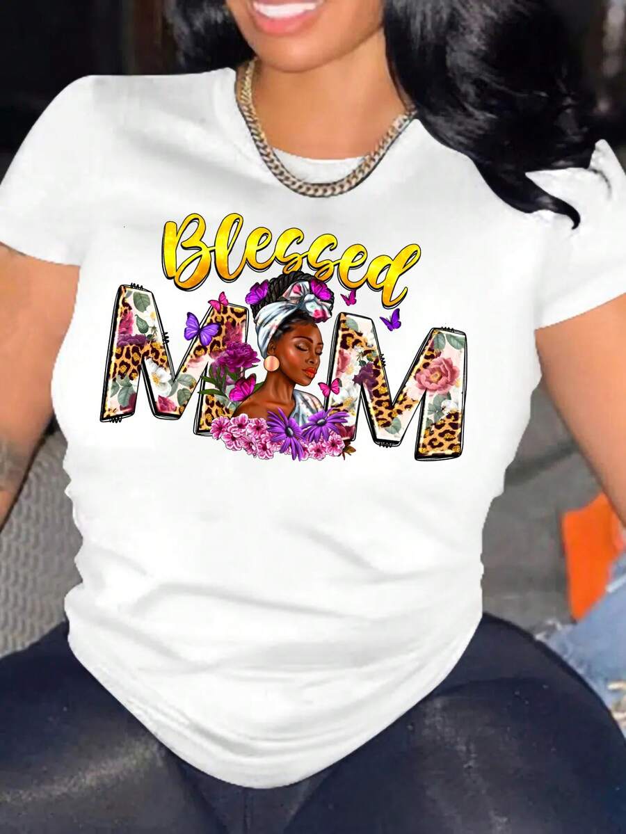 Letter & Figure Graphic Tee - White - View 1