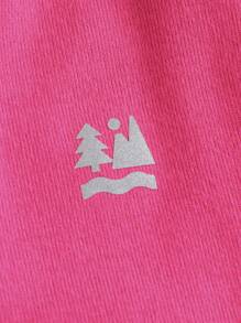 In My Nature Solid Drawstring Outdoor Sweatshirt - Hot Pink - View 12