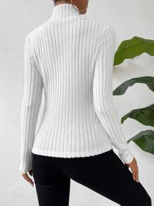 SHEIN Essnce Criss Cross Cut Out Front Tee - White - View 2