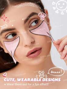 SHEGLAM So Long Fallout Mermaid Eyeshadow Sticker Eyeliner Mascara Easy Eye Makeup Stencil Stamp Beauty Tool Brand Beauty Makeup Face Paint Cosmetic For Women Girls Perfect For Fall Winter Ideal For Y2K Fancy Fashion Suitable For Birthday Christmas Present Party Ready Best Color