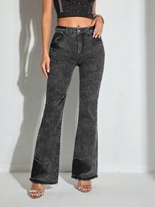 SHEIN BAE High Waist Flare Leg Jeans