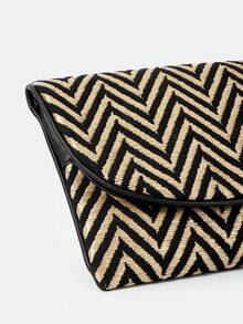 SHEIN VCAY Sáng bóng Mẫu Ly hợp , Đa chức năng Quý cô Túi đám tiệc , Đơn giản Và Đúng mốt - màu đen - Xem 5