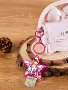 SHEIN X Masha and The Bear 星星鑰匙圈包吊墜 - 粉色 - 查看 3
