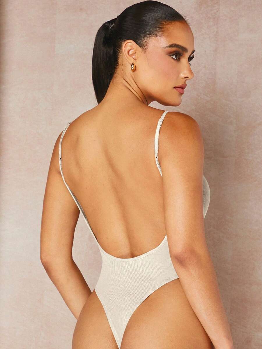 Silquee 素色露背吊帶連體衣