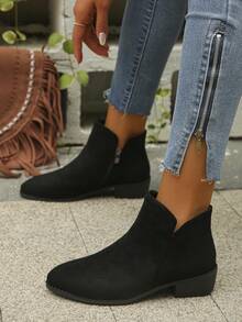 Ladies' Stylish Black Boots For Autumn And Winter - Black - View 2