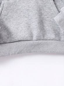 Ragazza Tween Felpa con cappuccio monocolore con tasca a marsupio