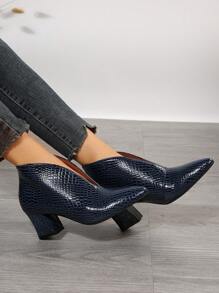 Women's Blue Ankle Boots - Royal Blue - View 4
