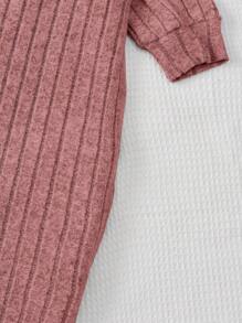 SHEIN Leap Crew Teen Girl Button Front Jacket & Tank Dress - Pink - View 4