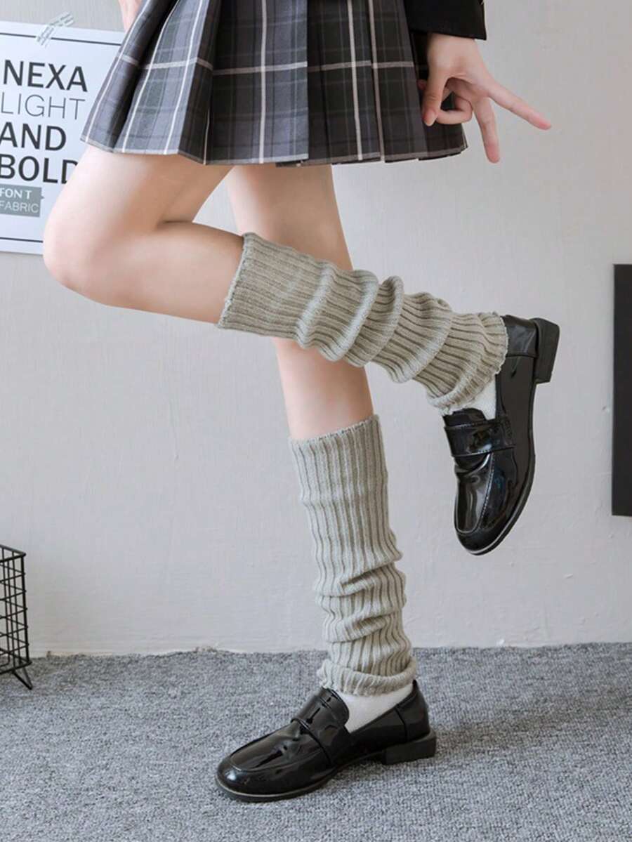 ROMWE Kawaii 3pcs Women Solid Leg Warmers SHEIN USA