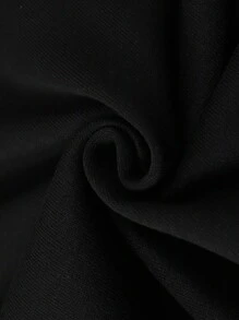 Manfinity Homme Lỏng lẻo phù hợp Nam Đồ họa Khẩu hiệu Hoodie Với Túi kangaroo Và Dây rút - màu đen - Xem 4