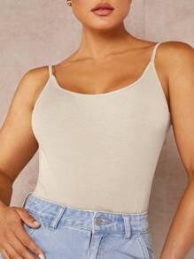 Silquee 素色露背吊帶連體衣