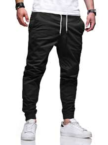 Manfinity Homme Men 2pcs Drawstring Waist Slant Pocket Pants - Multicolor - View 6