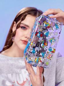 SHEIN X The Smurfs Makeup Bag - Multicolor - View 6