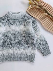 Young Boy Space Dye Mock Neck Sweater