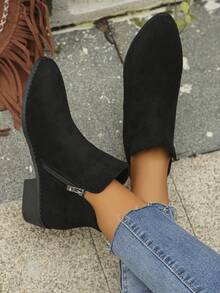Ladies' Stylish Black Boots For Autumn And Winter - Black - View 3