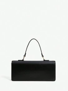 BizChic Túi Checkerboard màu đen có khóa nắp trên dành cho nữ - Đen và trắng - Xem 7