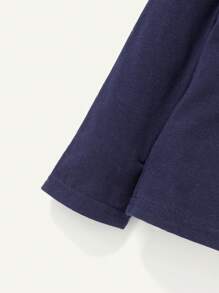 Cozy Pixies Baby Boy 2pcs Striped & Cartoon Graphic Tee - Navy Blue - View 7